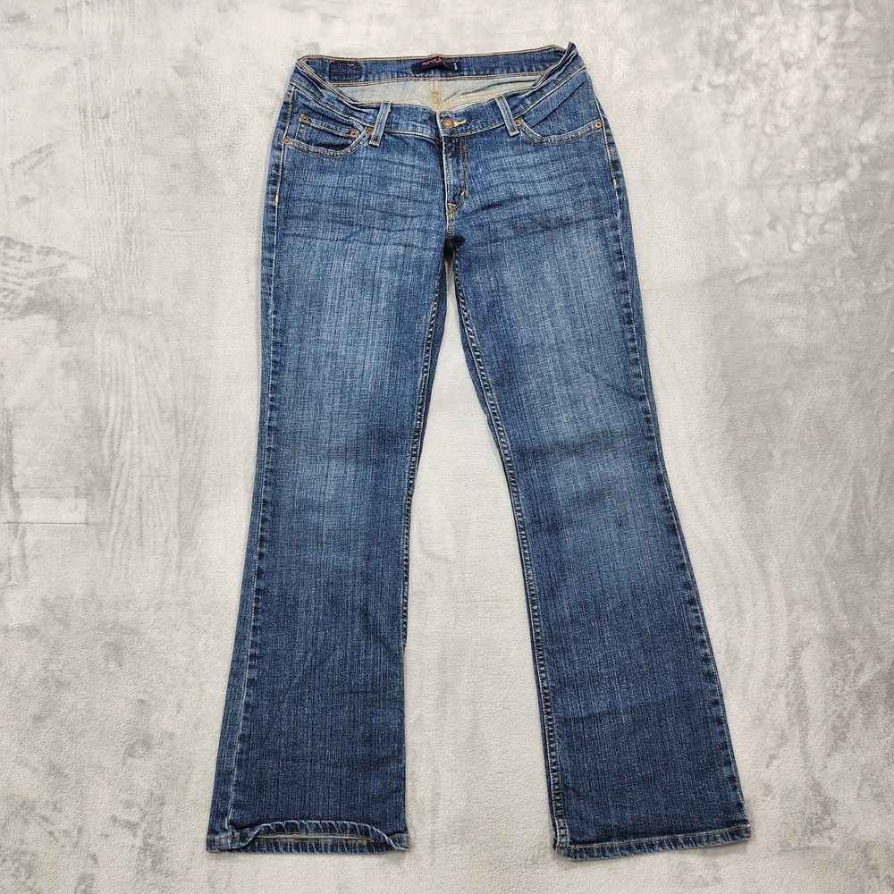 Levi's Jeans Womens 11 Medium Juniors Blue Low Rise 528 Curvy Bootcut Stretch